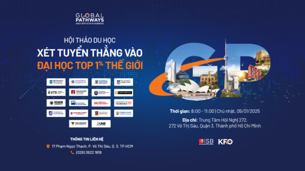 Hội thảo du học 2025: Xét tuyển thẳng vào Đại học top 1% thế giới